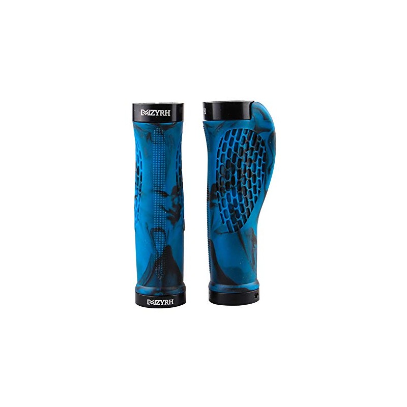 VOANZO Bicycle Handlebar Grips, 2 Sided Locking, Non-Slip TPR Rubber