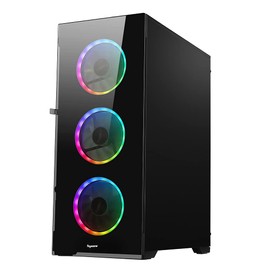 Bgears b-Voguish-RGB Gaming PC ATX case, Include: 6 x 120mm ARGB Fans, 1 x 10 Fans Controller, 1 x Remote Controller, USB3.0, Support up to EATX Motherboard, Support Graphic Card up to 380mm Long