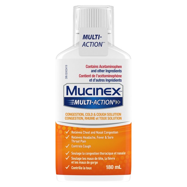 Mucinex Multi Action Liquid - Congestion Cold & Cough Solution