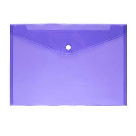 Vogueing Tool A4 Waterproof Files Folders, Transparent, Plastic, Large Capacity,Purple for Stationery& File Storage (3 Pcs)