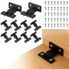 jojofuny 10Pcs Adjustable Cabinet Panel Connector, Black Nylon Push-On Fitting
