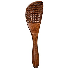 Nagao B-23 Lacquer Kitchen Tool, Mesh Shaped Rice Spoon, Wooden