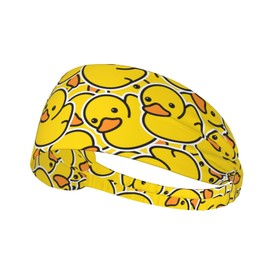 Workout Headbands for Women Men Rubber Duck Sport Sweatbands Elastic Headband Moisture for Wicking Exercise Fitness Running Tennis Yoga