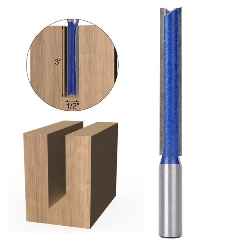 1/2 Shank Long Straight Flush Trim Router Bit Trimming Cutter