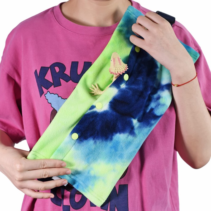 LIKZINWA Bearded Dragon Sling Carrier and Leash Harness,Small Animal Carrier