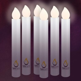 True Flicker SafeFlame Hand Held LED Candles - Batteries Included - Easy On/Off Switch - Safe Flame for Candlelight Service (Box of 25) (Warm White)