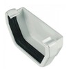FLOPLAST 114mm Square Gutter External Stop End - White