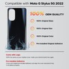Compatible with Moto G Stylus 5G 2022 Back Cover Replacement,