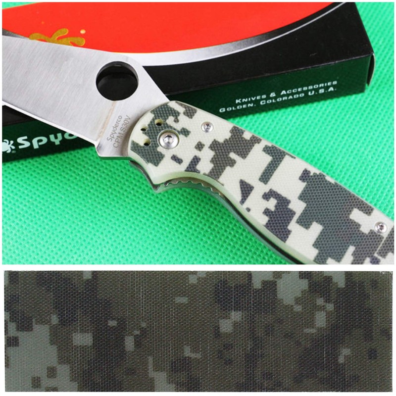 AOHOCA 2pcs G10 Camouflage Pattern Scale Slabs Handles Material,DIY Knife