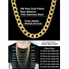 Curb Cuban Link Chain Men 18K Yellow Gold Chain Necklace