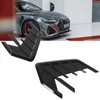 2Pcs/Set Car Side Cover Air Vent Trim Glossy Black Rubber