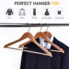 Quality Wooden Hangers - Slightly Curved Hanger Set - Solid