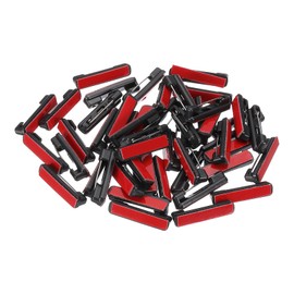 PATIKIL 50Pcs Safety Pins, 22mm Self Adhesive Safety Pins Bar Badge Pins Name Tag Pin Bulk Small with Flat Back Sticky Strips for Clothes DIY Crafts,Black