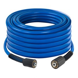 Hourleey Pressure Washer Hose 30 FT, 3600 PSI Flexible Kink Resistant Power Washer Hose Replacement, 1/4" Quick Connect Pressure Hose Extension, Blue