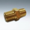 Flowbar Brass Threaded Fitting Hex Nipple G6N-02-BS 1/4