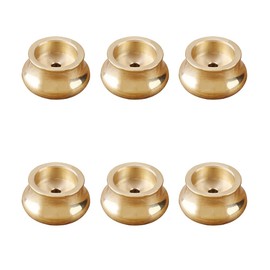 ZYAMY 6PCS Incense Holder Mini Cone Burner Brass Gold Chinese Indoor and Outdoor Decorative Metal Ash Collector 0.13 Inch Hole Diameter for Yoga Studio Meditation Buddhist Temple