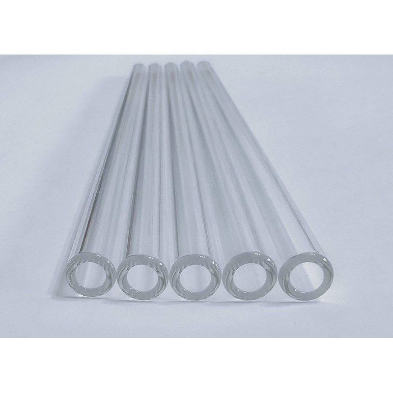 5PCS Glass Tubes 8 mm OD 2 mm 8 inch
