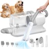 LMVVC Multi-Suction Pet Grooming Kit, 2.3L, with Pet Grooming Tools