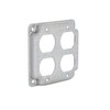 Hubbell-Raco 907C 2 Duplex Receptacles 4-Inch Square Exposed Work Cover,