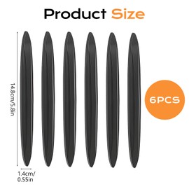 AHRLIC 6PCS Invisible Car Door Edge Protector, Anti-Collision Door Guard, Universal Car Door Protection Strip, Suitable for All Cars and Bumpers, Black