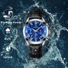JewelryWe Men's Watch Analogue Quartz Date Calendar Punk Military Watch