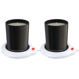 Eutuxia Candle Warmer for Home & Office, Set of 2, Great for Warming Up Cups, Coffee Mugs & Beverages on Desks Tables & Countertops. Electric Heated Plate Warms Quickly, Enjoy Hot Drinks on Cold Days