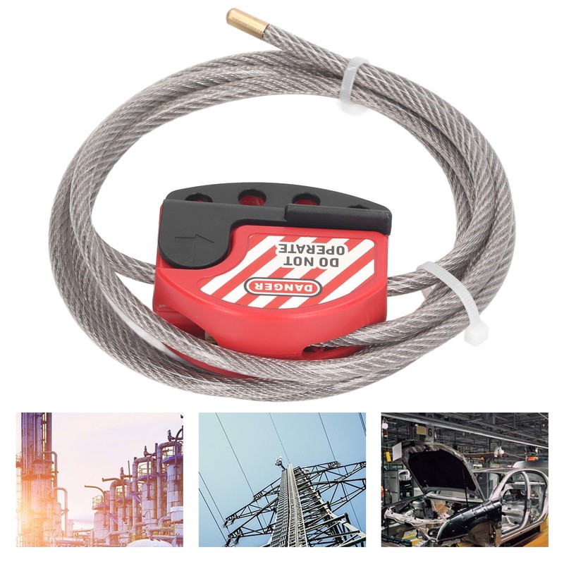 Tagout Cable Lock Adjustable Lockout Device Stainless Steel 4 Key