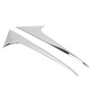 2Pcs/Set Rear Window Side Spoiler Wing Splitter Trim ABS Chrome