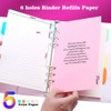 FANDAMEI A5 6-Hole Refillable Notebook Accessories Set - 2 Pack