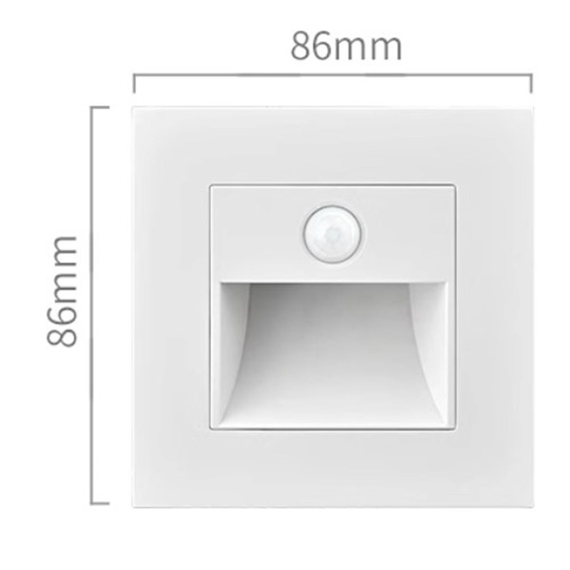 Motion Sensor Night Light PC Super Bright Wall Embedded LED
