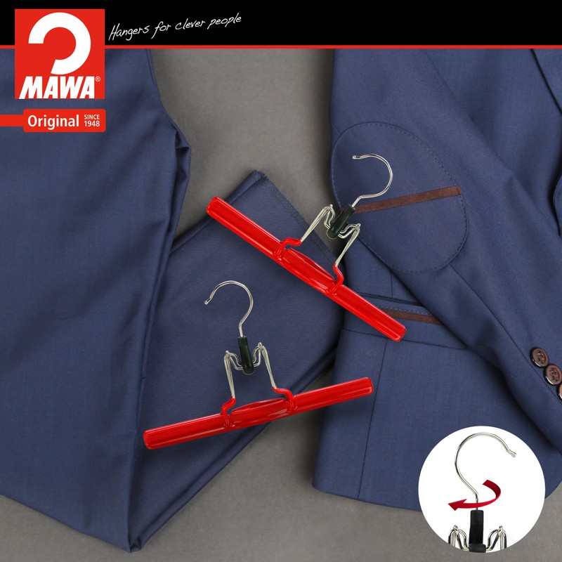 Mawa by Reston Lloyd Non-Slip Space-Saving Clothes Hanger with Clamp