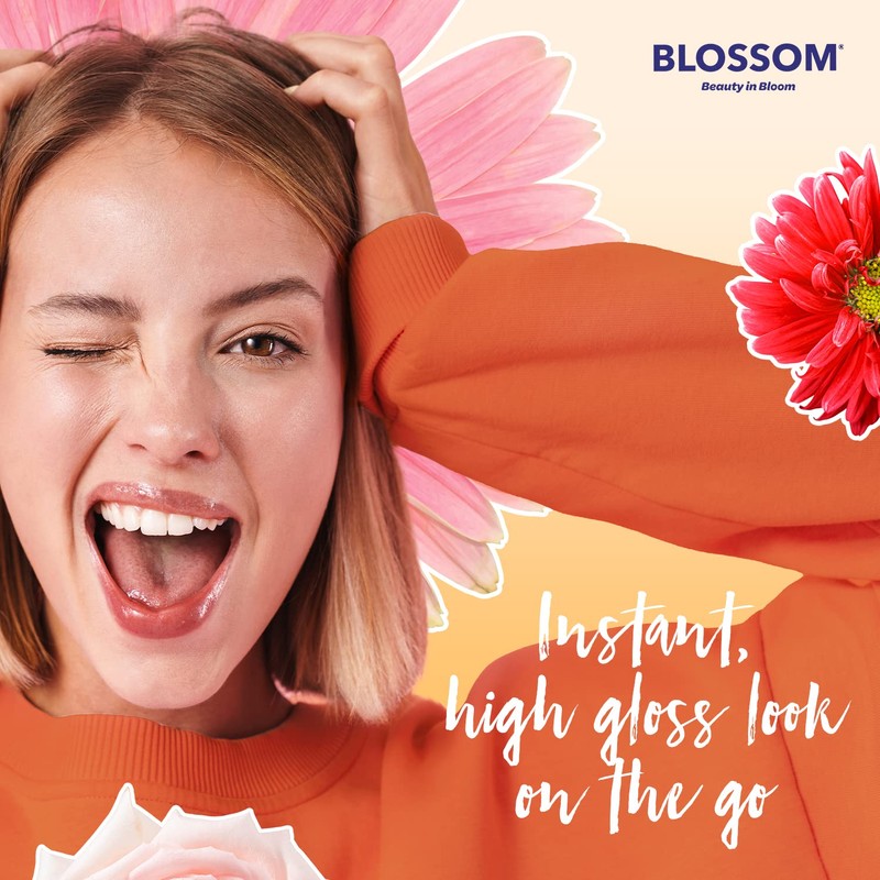 Blossom Scented Moisturizing Lip Gloss Tubes, Infused with Real Flowers,
