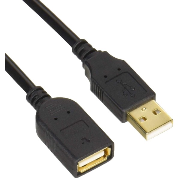 BUFFALO BSUAAFR230BK USB 2.0 Extension Cable with Carbon Element, 9.8 ft (3 m), Black