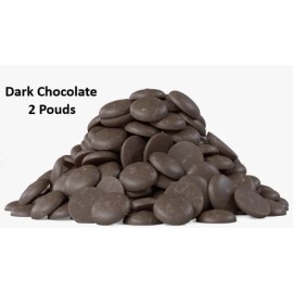 Merckens Dark Chocolate Baking Confection Chips Melting Wafers Molding Enrobing Coating - 2 Pounds