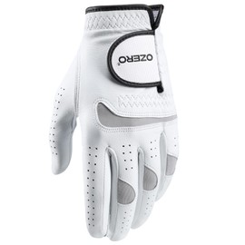 OZERO Golf Gloves Men: Sheepskin FusiouFit Breathable Comfortable Mens Golf Glove with Good Grip and Perforations for Hot and Humid Weather-Left Hand