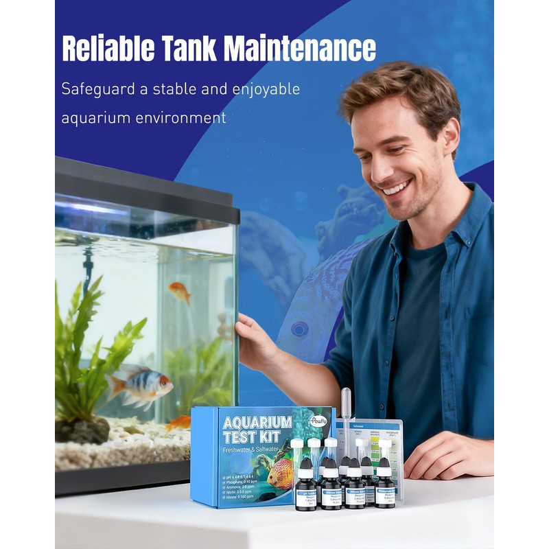 Pawfly 5 in 1 Aquarium Water Master Test Kit, Aquarium