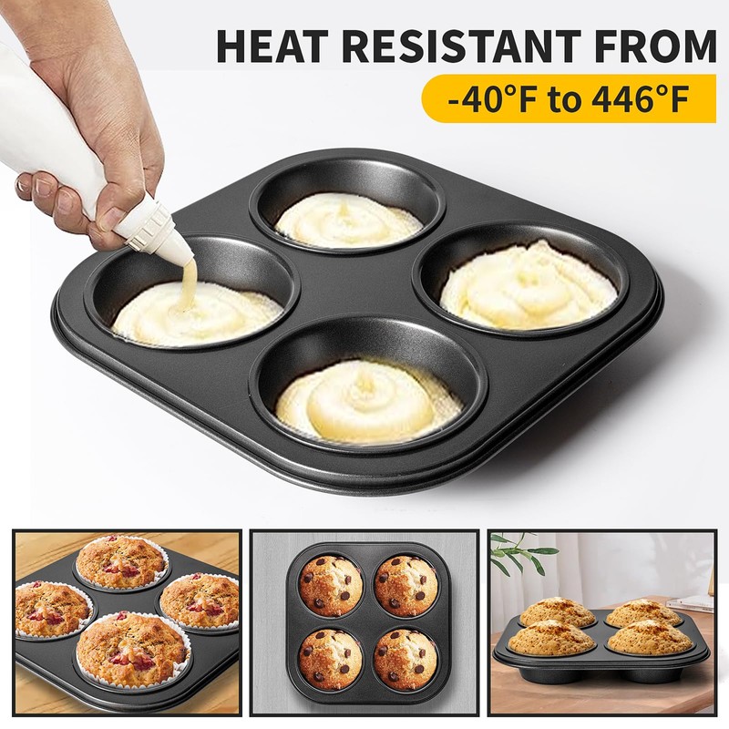 Yomvzake Air Fryer Muffin Pan, 2 Pack Cupcake Molds for