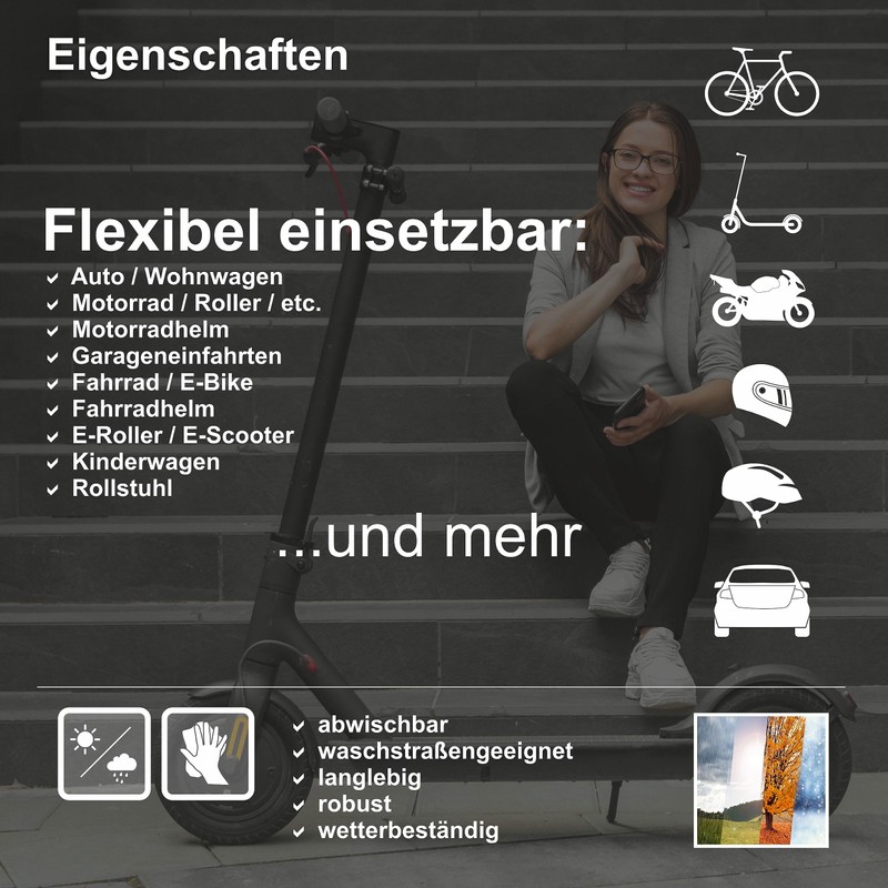 BIKE-label X400064 Bicycle Sticker Set E-Bike Scooter Racing Urban Lettering