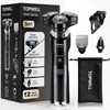 Electric Shaver for Men, 3-in-1 Rechargeable Razor and Trimmer
