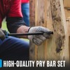 SHALL 4-Piece Pry Bar Set, 8", 12", 18", 24" Pry