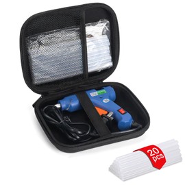 Glue Gun and Sticks Set, Hot Melt Glue Gun Mini for Crafts with 20 Pcs Glue Sticks, Small Hot Glue Guns with Hardshell Carrying Case for School DIY Arts, Craft