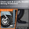 Titanker Motorcycle Chain Lock with U Lock, 4 Feet Heavy