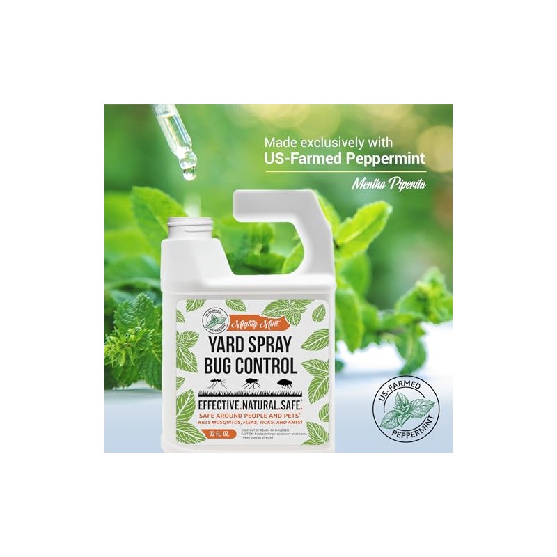 Mighty Mint Peppermint Oil Lawn & Yard Bug Control Spray