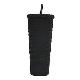 Travel Tumblers,LSFYYDS 710ML/24OZ Large Capacity Water Cup, Fully Studded Matte Tumbler Reusable Plastic Cup, with Wide Opening Leak-Proof Lid Straw,for Drinking Water, Coffee, Tea, Juice
