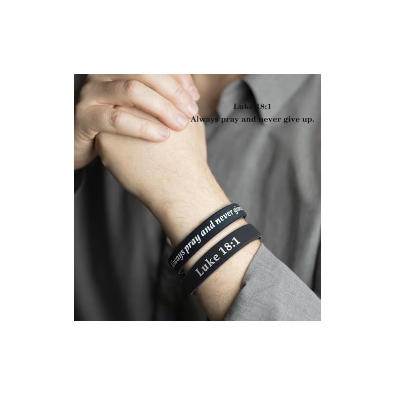 Motivational Bible Verses Rubber Bracelets for All Ages – Inspirational