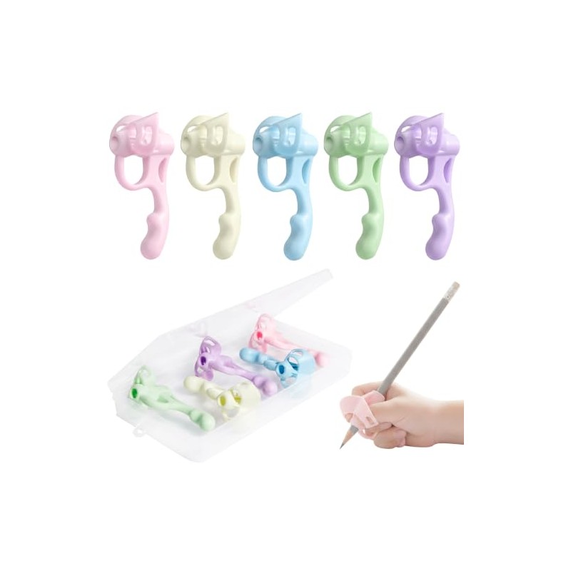 5 Pieces Ergonomic Pencil Grip, Writing Aid, Posture Correction, Improves