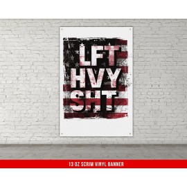 Warpathic Large Workout Motivation Banner - Home Gym Wall Art - 48 X 80