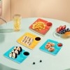 ICEBLUEOR 3 PCS Chip and Dip Serving Platter Set,Plastic Square