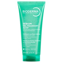 BIODERMA Sébium Gel Moussant Actif Cleansing Gel for Oily Skin with Impurities and Acne Prone Skin, 200 ml Gel