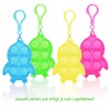 com-four® 4 x Key Ring Bird - Fidget Toy Pop
